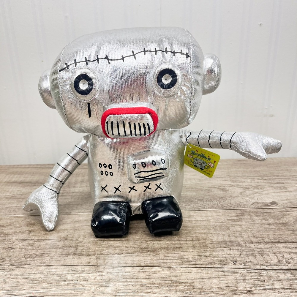 Rare Scantron Robot‎ Gus Fink 2011 NWT Art Plush Soft Sculpture